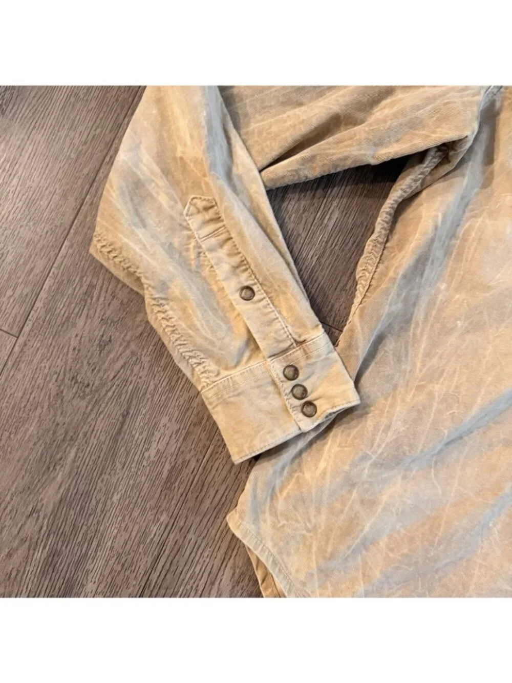 Y2K True Religion Corduroy Pearl Snap Western Cowboy Shirt XXL Rodeo Tan Brown
